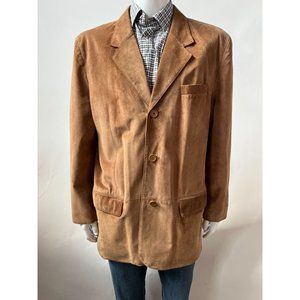 Jones NY Vintage Suede Jacket Tan 44R Leather